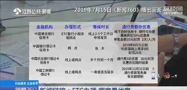 办理ETC，哪家银行最优惠？记者做了份表格，梳理安装攻略