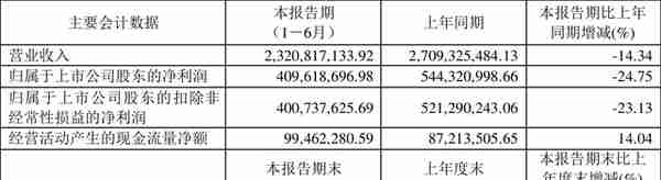 林洋能源：2022年上半年净利润4.10亿元 同比下降24.75%