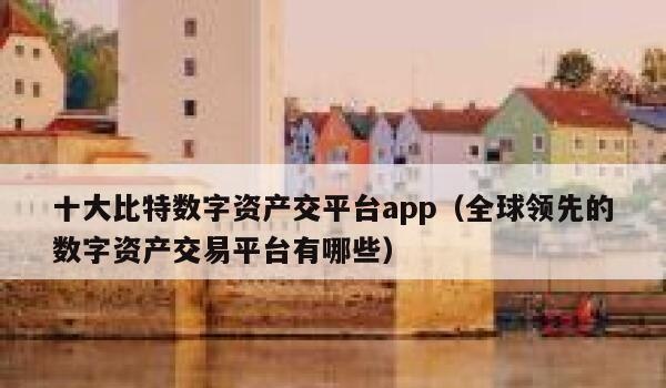 十大比特数字资产交平台app（全球领先的数字资产交易平台有哪些）