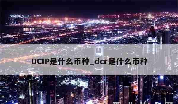 DCIP的货币是什么？