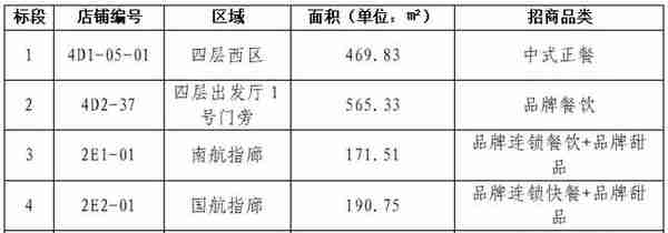 武汉天河机场T3航站楼2023年第二批商业项目招商公告发布