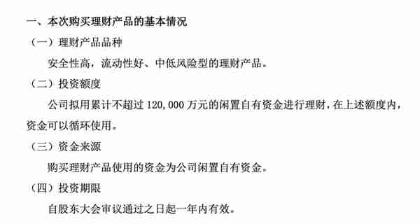 天地壹号拟用累计不超12亿购买理财 为子公司共不超1.5亿授信提供担保