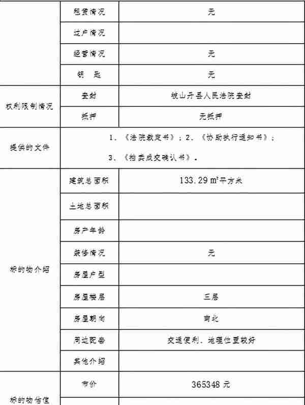 甘肃省山丹县人民法院拍卖公告（二拍）