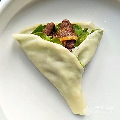 嫩牛肉卷饼#利仁电饼铛，烙烤不翻锅#