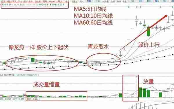 股票一旦出现“青龙取水”信号，定是主力洗盘结束点，二话不说满仓买入，出手就是龙头股