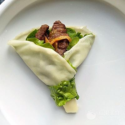 嫩牛肉卷饼#利仁电饼铛，烙烤不翻锅#