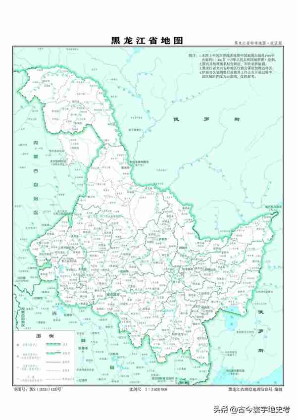 黑龙江省各市（地区）、县地图