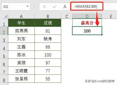 MAX函数怎么用？