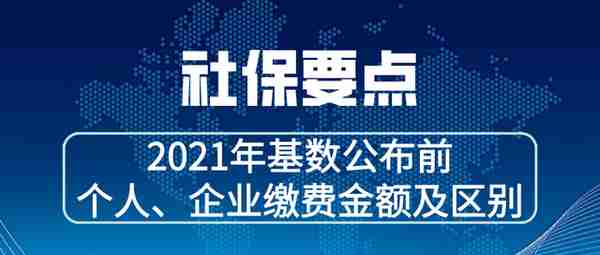 大连社保：2021年新基数公布前个人、企业缴费金额及区别图解