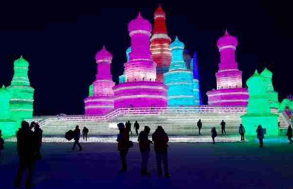 哈尔滨冰雪大世界图片 全景